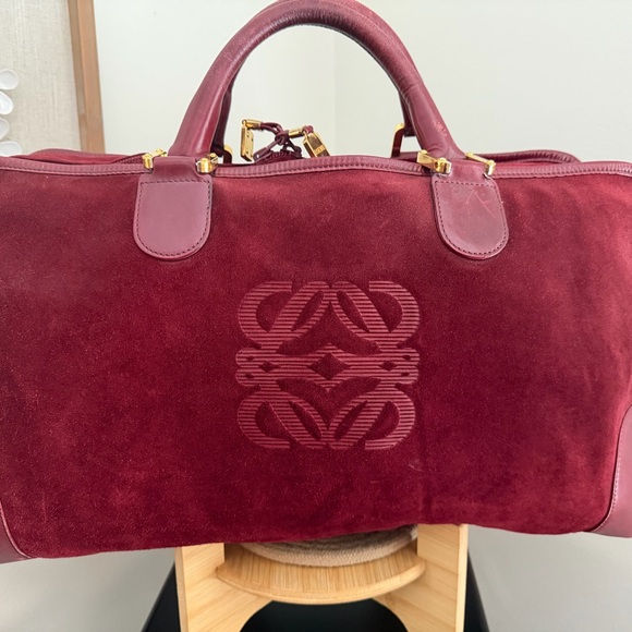 Loewe Handbags - ✨ Loewe Vintage Wine Weekender Duffel Bag ✨